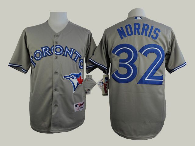 Men Toronto Blue Jays #32 Norris Grey MLB Jerseys